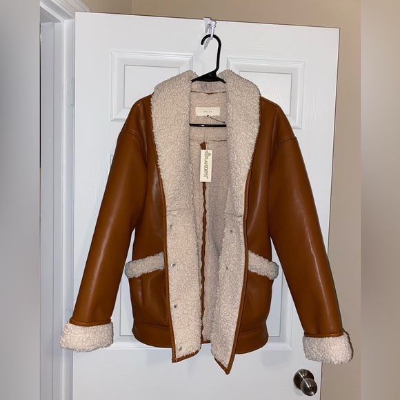 BLANKNYC Faux Shearling & Faux Leather Jacket - Picture 1 of 7